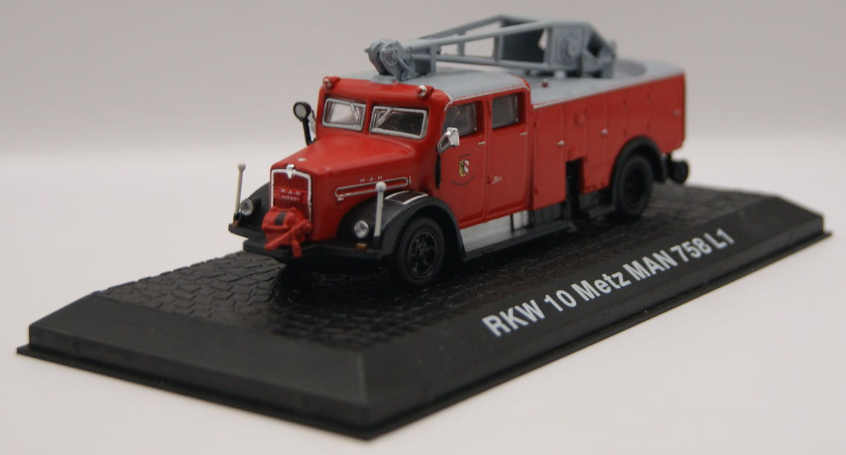 Atlas MAN 758 L1 RKW 10 Metz Feuerwehr Kranwagen 1:72