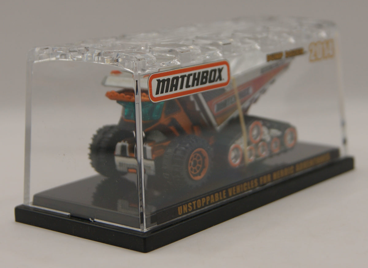 Matchbox 2014 Toy Fair Exclusive Dump Dozer Vitrinenbox mit Umkarton Rarität