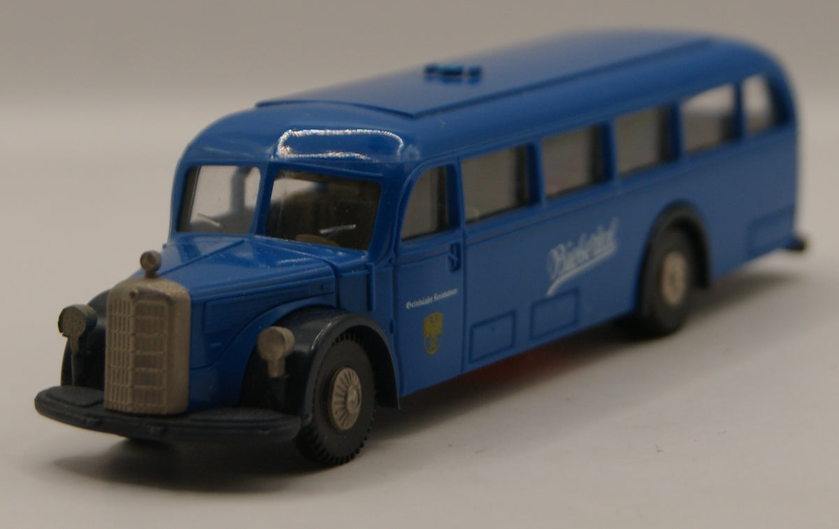 Brekina 5030 Mercedes-Benz O 5000 Reisebus Biebertal blau H0 1:87