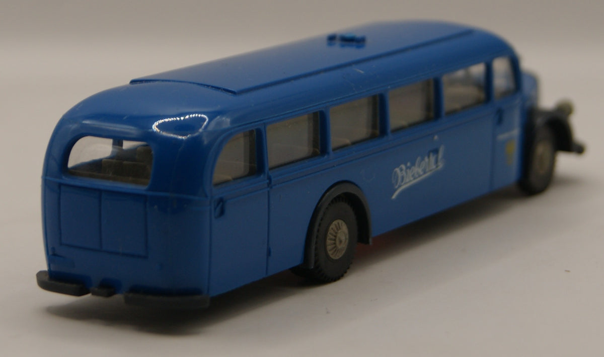 Brekina 5030 Mercedes-Benz O 5000 Reisebus Biebertal blau H0 1:87