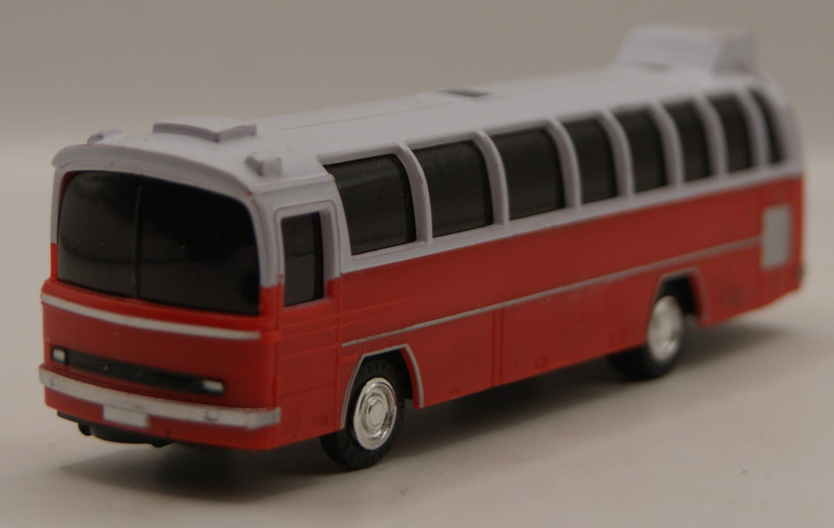 H0 1:87 Reisebus Omnibus rot weiß Modellbus Kunststoff ohne OVP