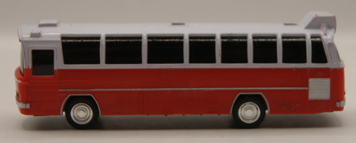 H0 1:87 Reisebus Omnibus rot weiß Modellbus Kunststoff ohne OVP