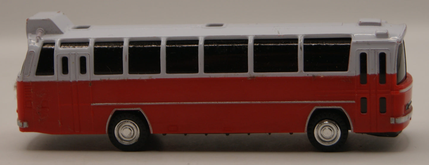 H0 1:87 Reisebus Omnibus rot weiß Modellbus Kunststoff ohne OVP