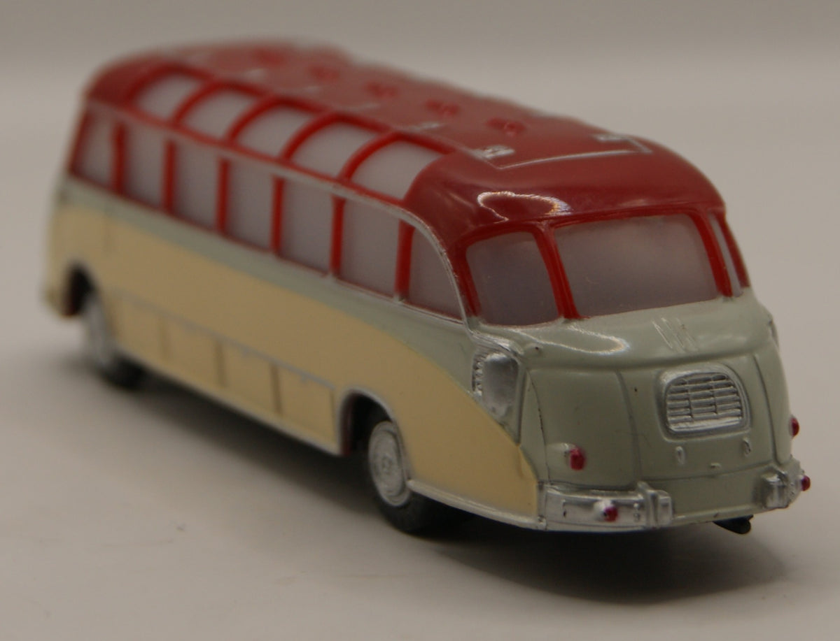H0 1:87 Oldtimer Reisebus Omnibus creme rot Modellbus Klassiker