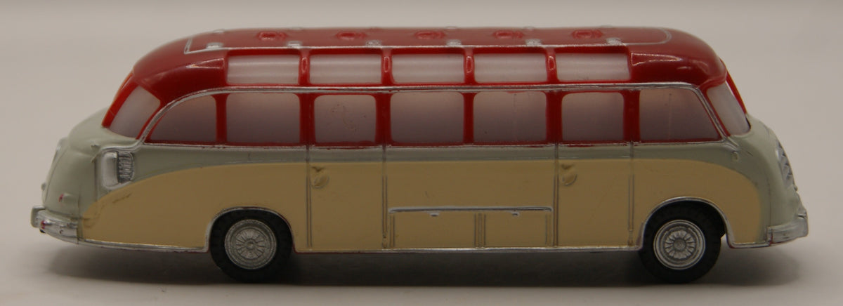 H0 1:87 Oldtimer Reisebus Omnibus creme rot Modellbus Klassiker