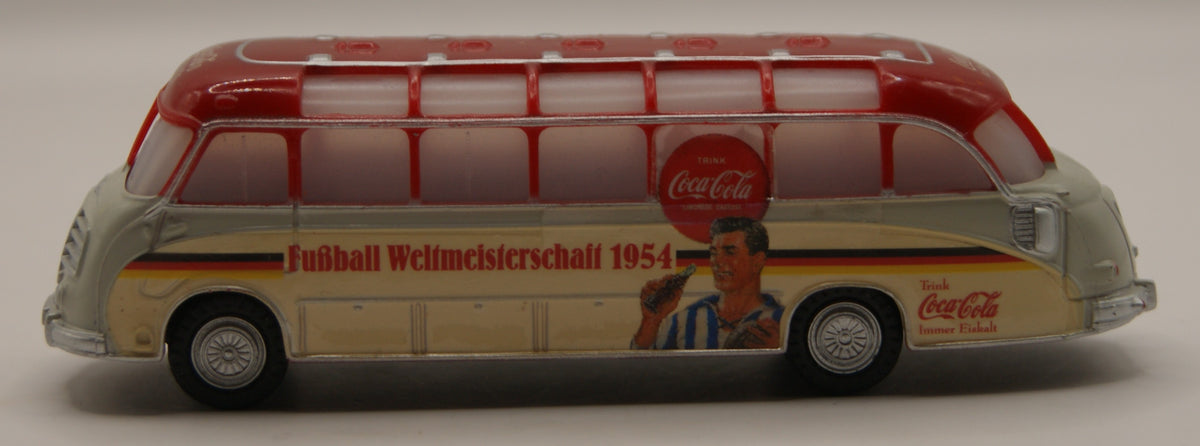 H0 1:87 Oldtimer Reisebus Coca-Cola Fußball WM 1954 Modellbus