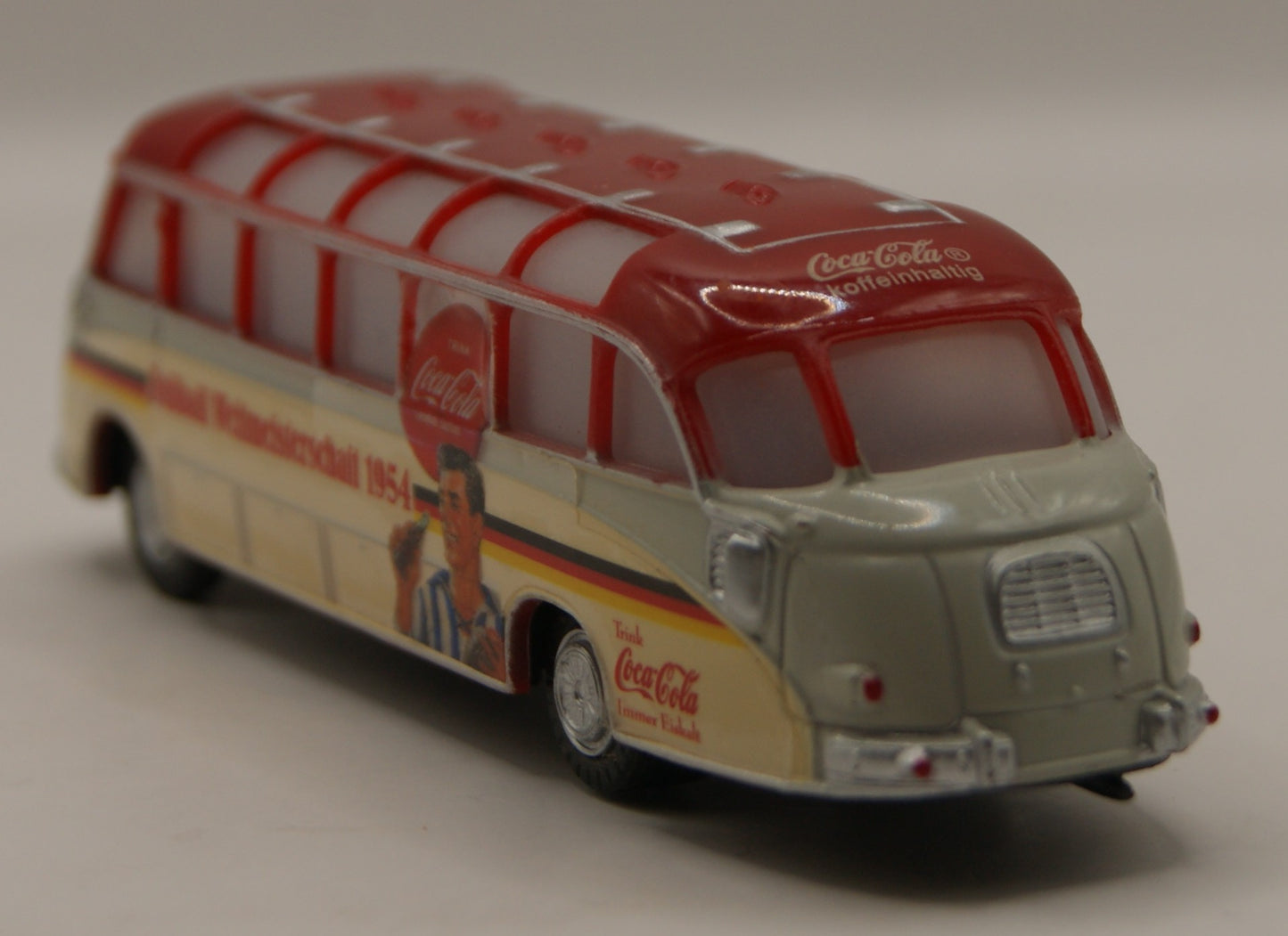 H0 1:87 Oldtimer Reisebus Coca-Cola Fußball WM 1954 Modellbus