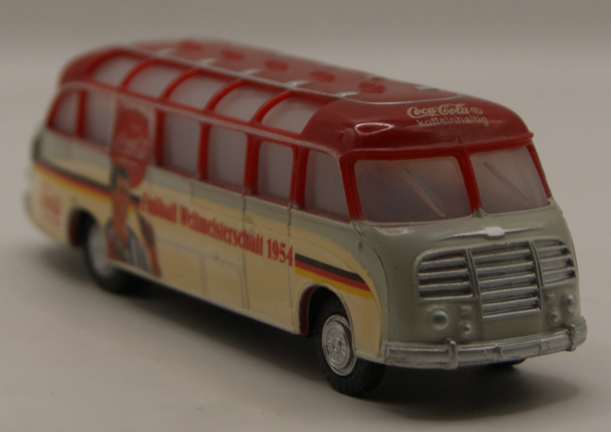 H0 1:87 Oldtimer Reisebus Coca-Cola Fußball WM 1954 Modellbus