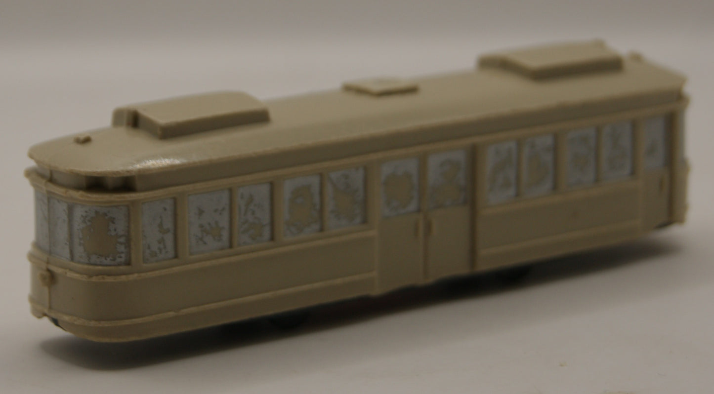Wiking H0 Straßenbahn Triebwagen beige Vintage Modellbahn Modell
