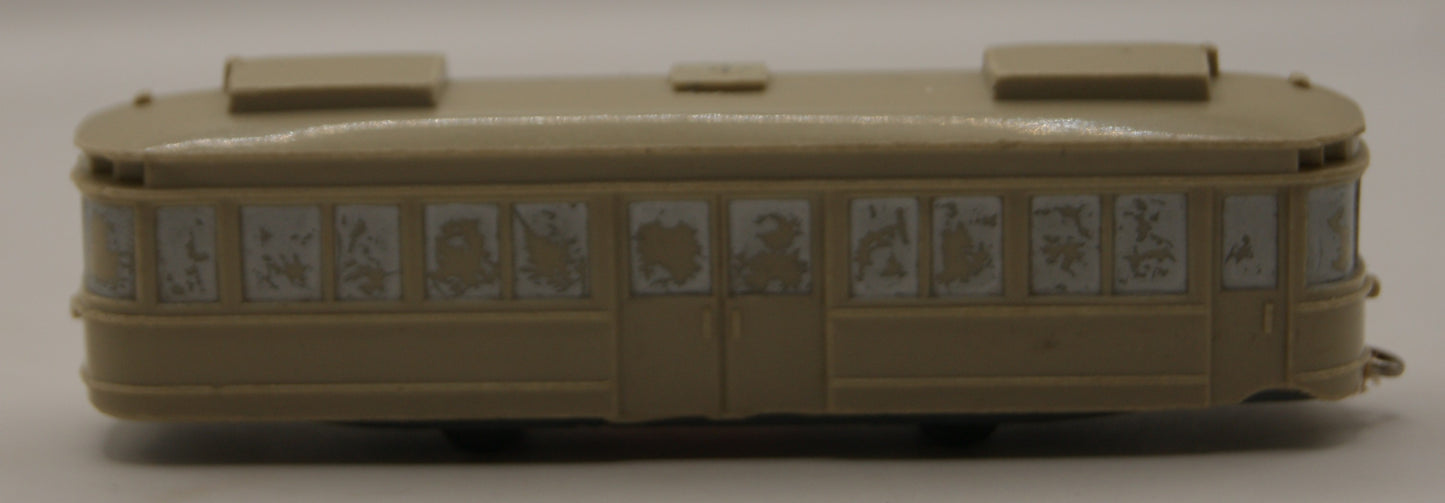 Wiking H0 Straßenbahn Triebwagen beige Vintage Modellbahn Modell