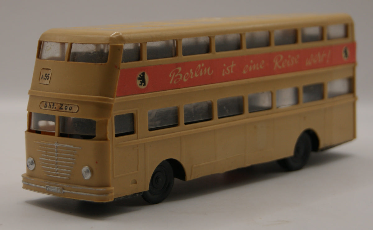 PAN Büssing D2U BVG Berlin Doppeldecker A55 Bhf. Zoo großes Modell ca. 1:40
