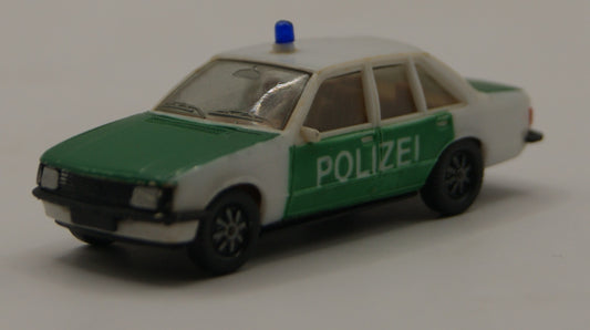 Herpa Opel Rekord E 2.0 Polizei weiß grün Blaulicht H0 1:87 lose