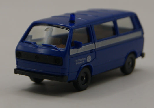 Herpa VW T3 Bus THW Technisches Hilfswerk blau 1:87 H0 lose