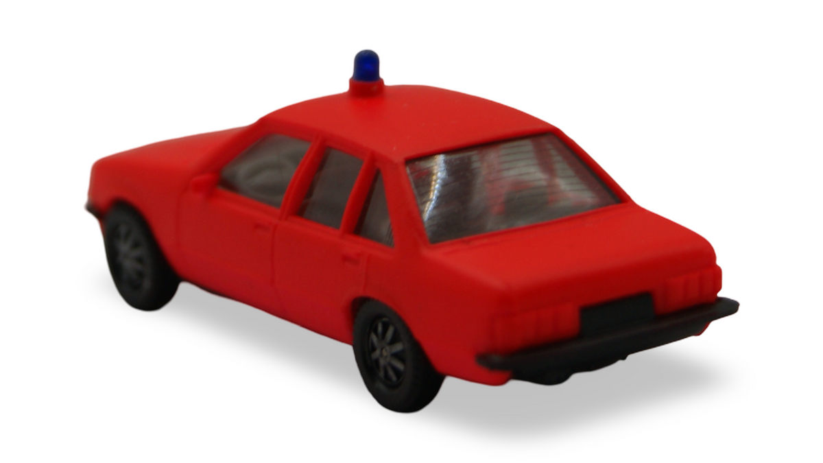 Herpa Opel Rekord E Feuerwehr rot mit Blaulicht 1:87 H0 Modellauto