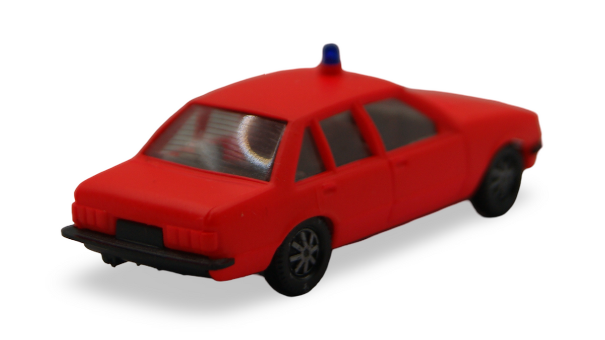 Herpa Opel Rekord E Feuerwehr rot mit Blaulicht 1:87 H0 Modellauto