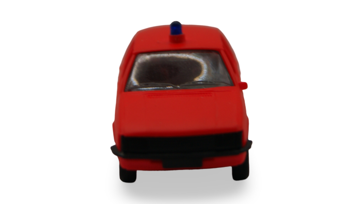 Herpa Opel Rekord E Feuerwehr rot mit Blaulicht 1:87 H0 Modellauto