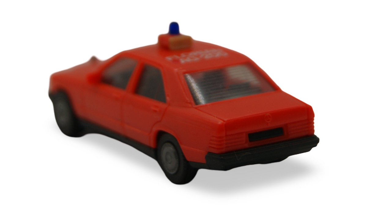 Herpa Mercedes-Benz 190 E W201 Feuerwehr rot mit Blaulicht 1:87 H0