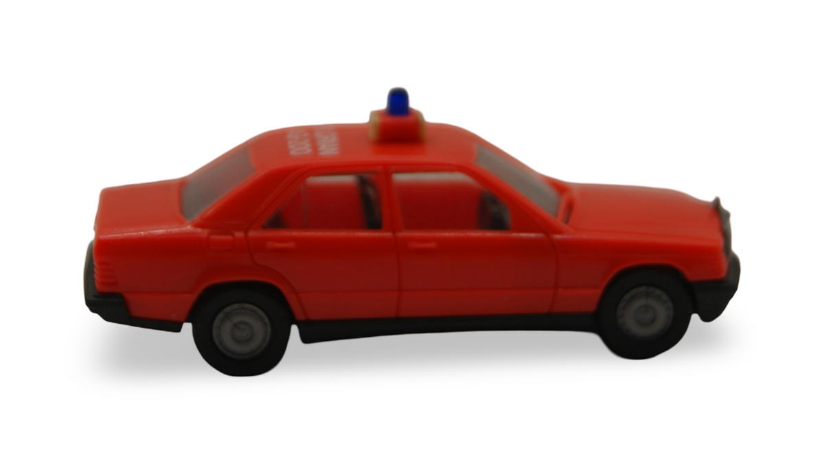 Herpa Mercedes-Benz 190 E W201 Feuerwehr rot mit Blaulicht 1:87 H0