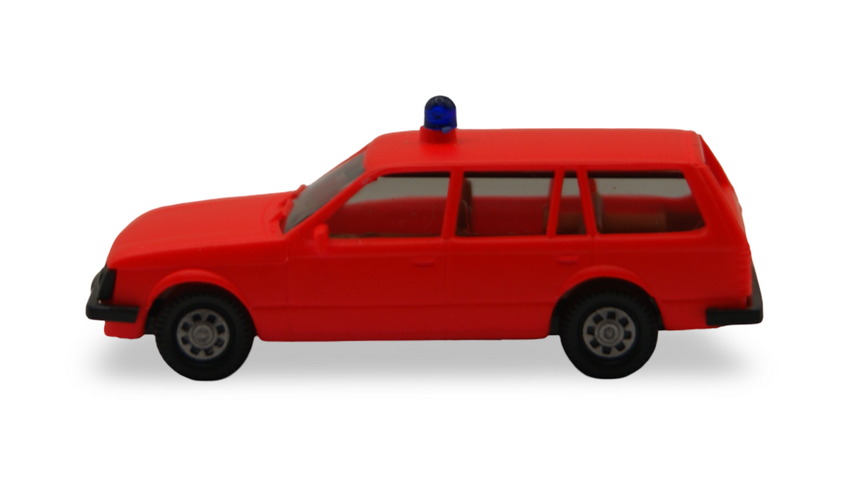 Herpa Opel Rekord E Caravan Feuerwehr rot mit Blaulicht 1:87 H0