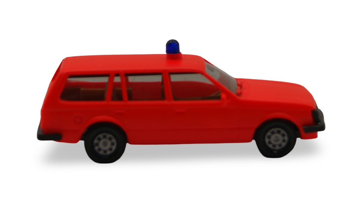 Herpa Opel Rekord E Caravan Feuerwehr rot mit Blaulicht 1:87 H0