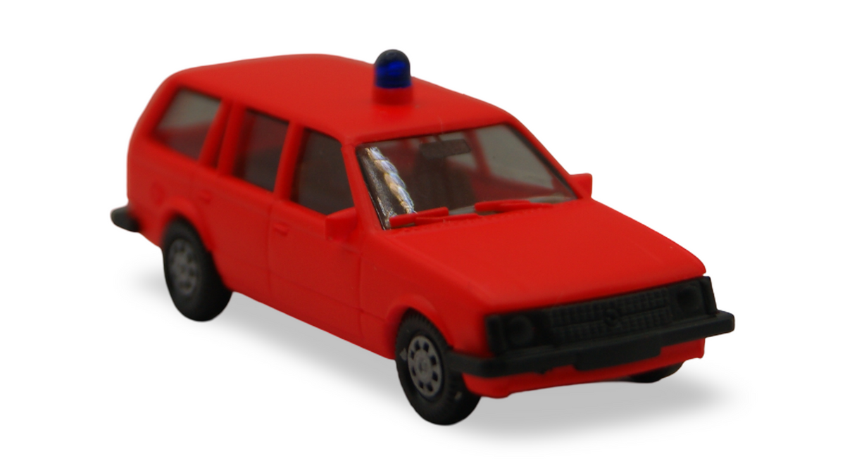 Herpa Opel Rekord E Caravan Feuerwehr rot mit Blaulicht 1:87 H0