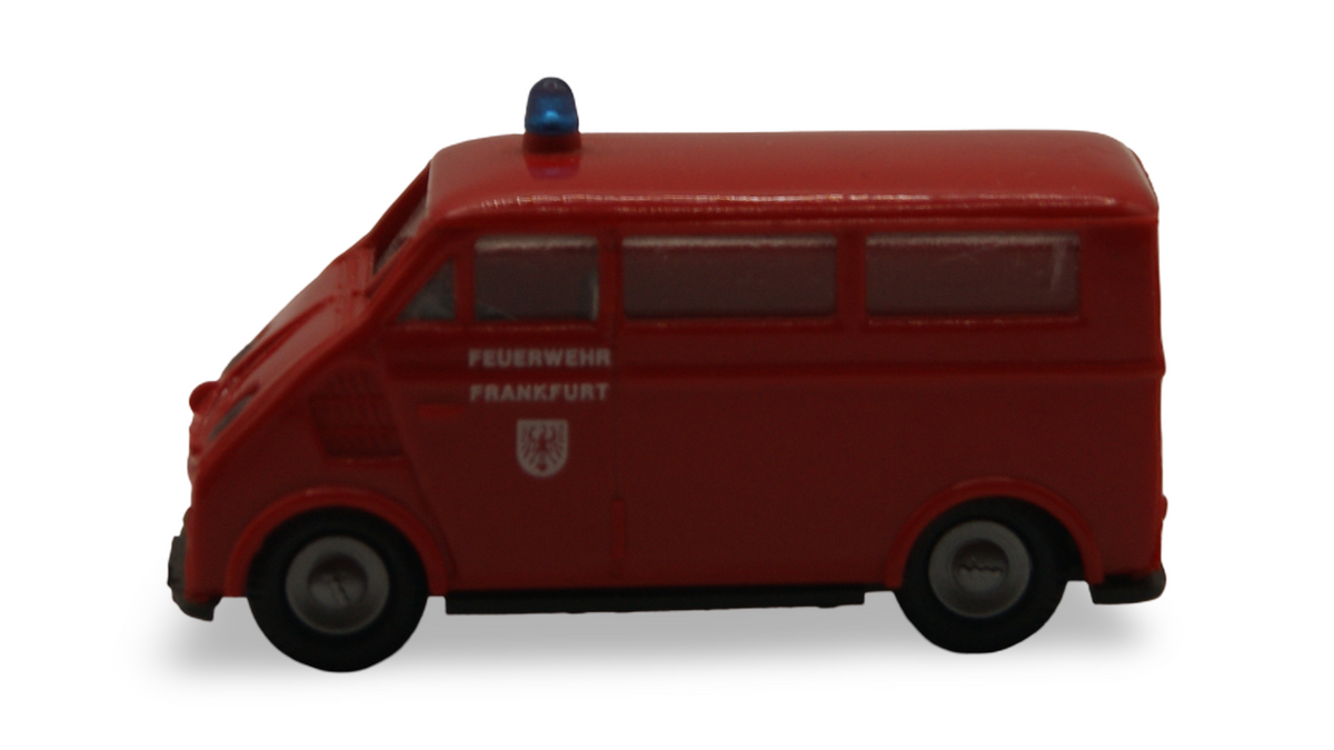 Praline DKW F89 L Auto Union Feuerwehr Frankfurt Rot 1:87 H0
