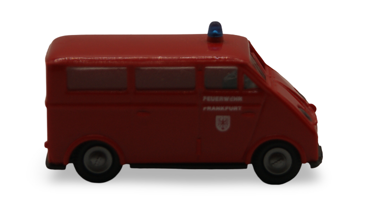 Praline DKW F89 L Auto Union Feuerwehr Frankfurt Rot 1:87 H0