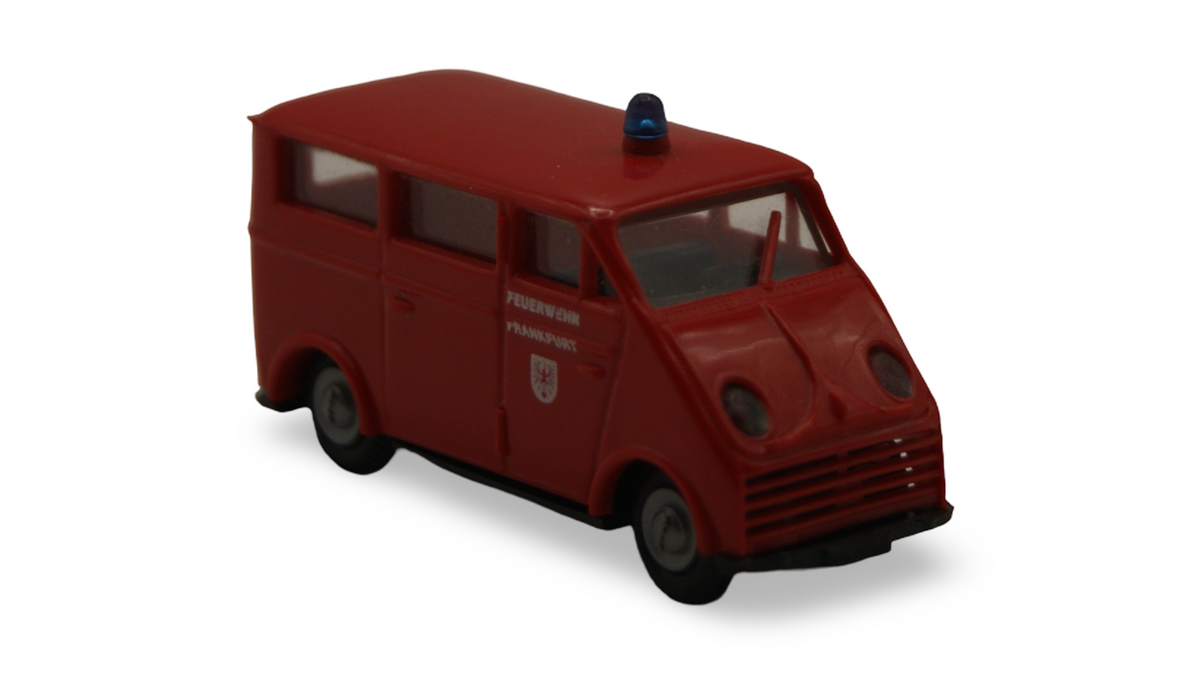 Praline DKW F89 L Auto Union Feuerwehr Frankfurt Rot 1:87 H0