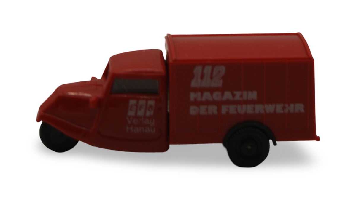 Praline Tempo Hanseat Dreirad 112 Magazin der Feuerwehr Rot 1:87 H0