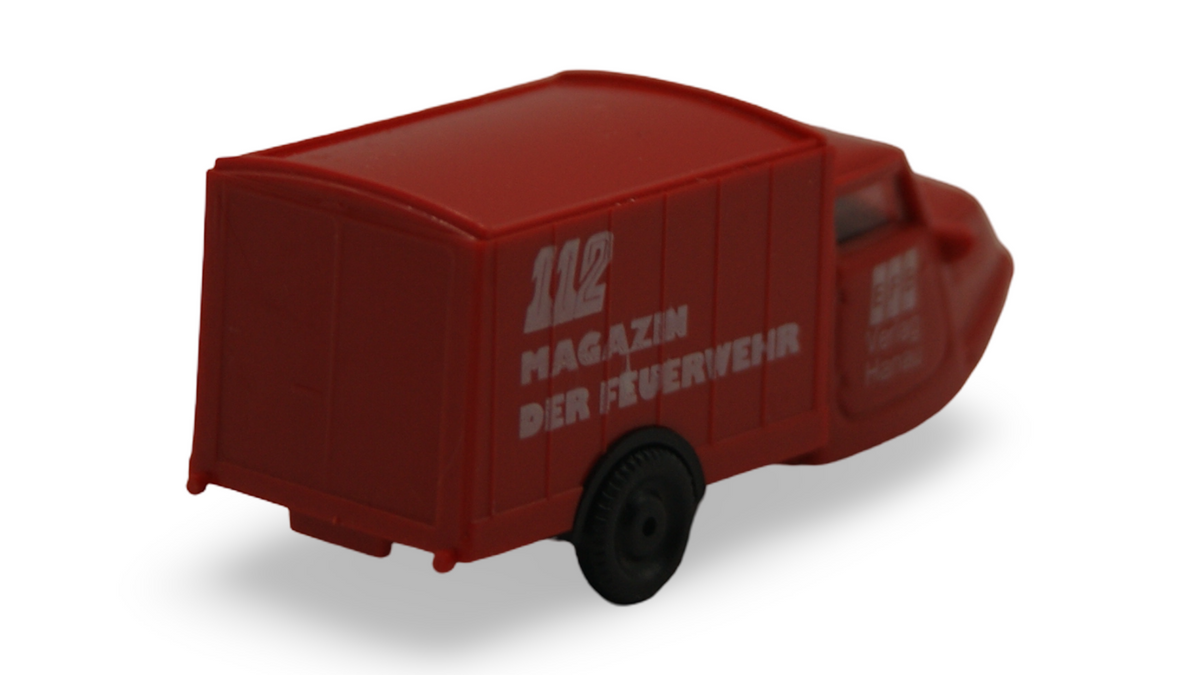Praline Tempo Hanseat Dreirad 112 Magazin der Feuerwehr Rot 1:87 H0
