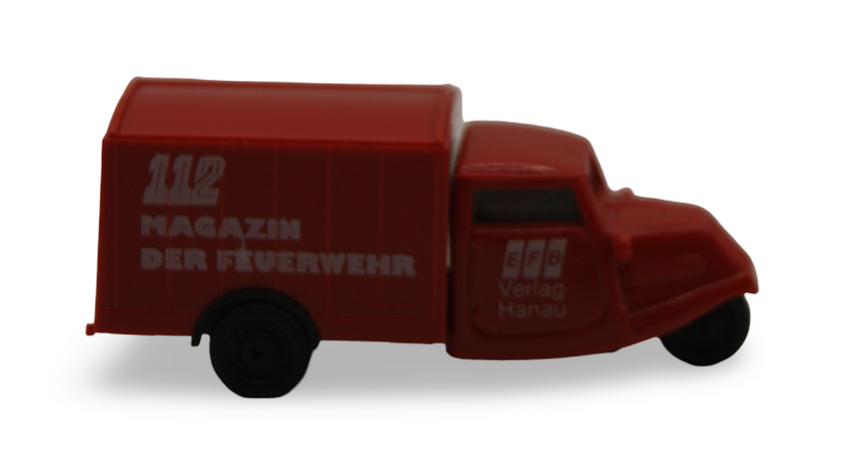 Praline Tempo Hanseat Dreirad 112 Magazin der Feuerwehr Rot 1:87 H0