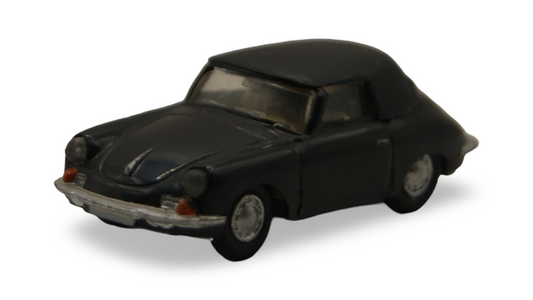 Praliné Porsche 356 Cabriolet Schwarz mit Verdeck 1:87 H0
