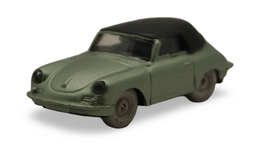 Praliné Porsche 356 Cabriolet Grünmetallic mit schwarzem Verdeck 1:87 H0