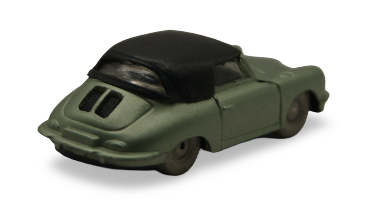 Praliné Porsche 356 Cabriolet Grünmetallic mit schwarzem Verdeck 1:87 H0
