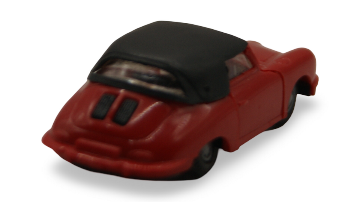 Praliné Porsche 356 Cabriolet Rot mit schwarzem Verdeck 1:87 H0