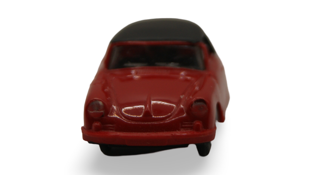 Praliné Porsche 356 Cabriolet Rot mit schwarzem Verdeck 1:87 H0