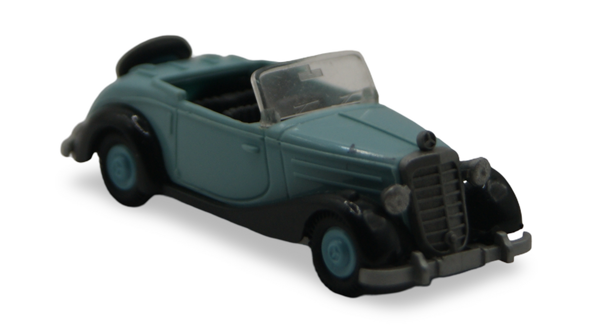 Praliné Mercedes-Benz 170 S Cabriolet Hellblau Schwarz offen 1:87 H0