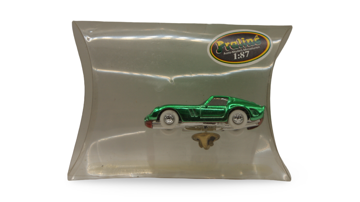 Praliné Bijou Ferrari 250 GTO Pin Anstecker Grün-Chrom 1:87 OVP #98266