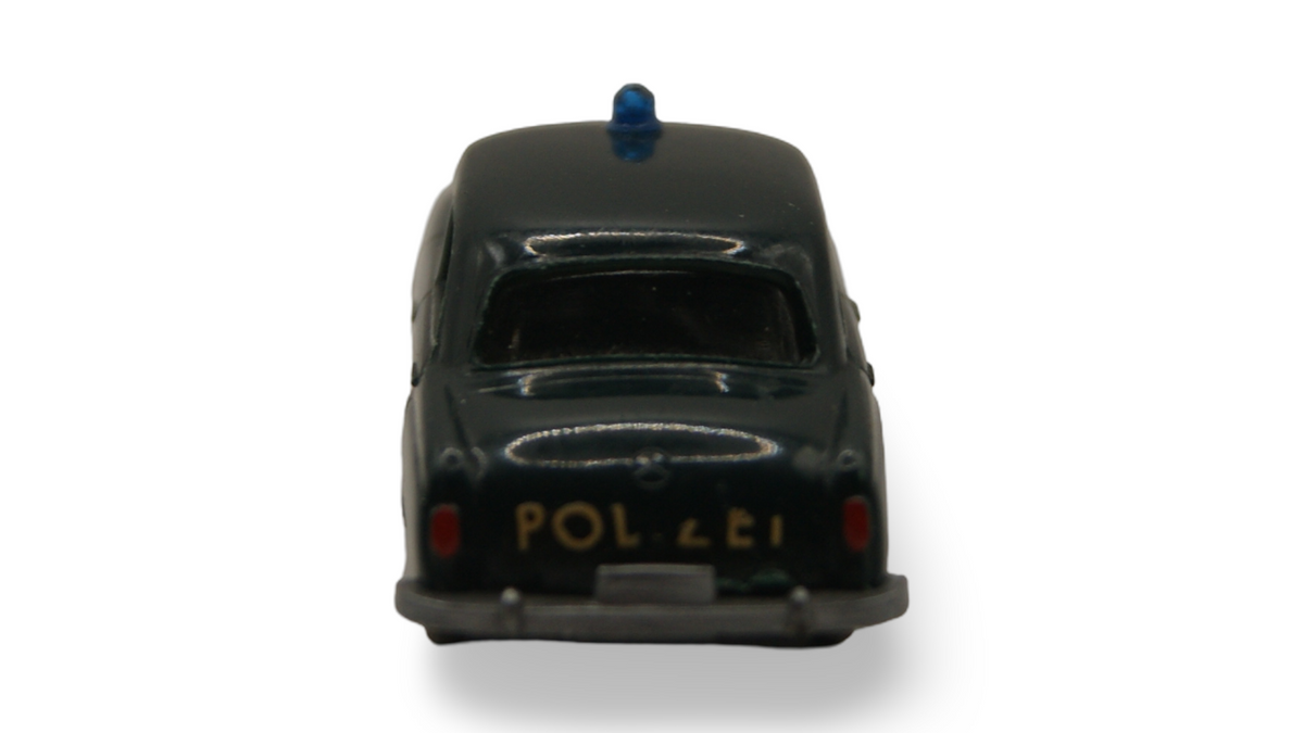 Wiking Mercedes-Benz 220 Polizei 1:87 H0 dunkelgrün mit Blaulicht
