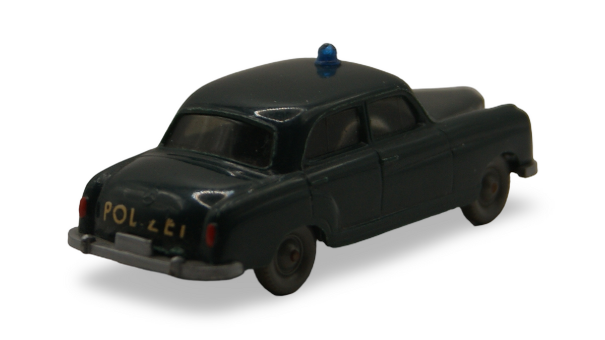 Wiking Mercedes-Benz 220 Polizei 1:87 H0 dunkelgrün mit Blaulicht