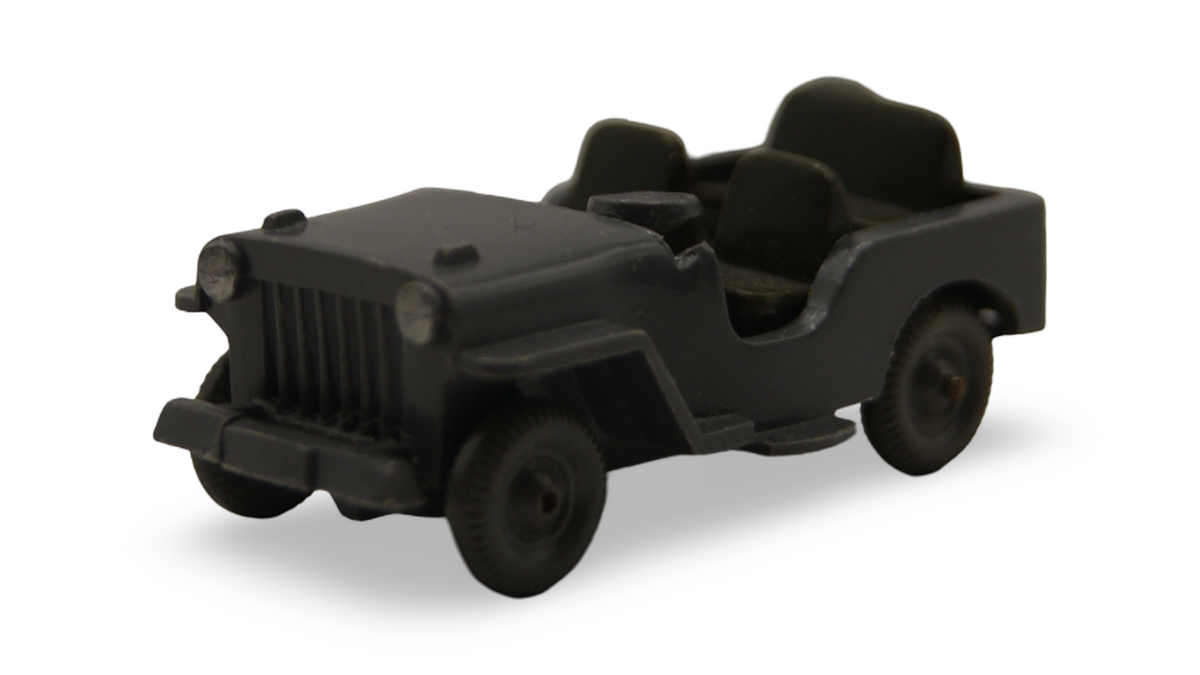 Wiking Jeep Typ 4 1:87 H0 basaltgrau offen Geländewagen ohne Scheibe