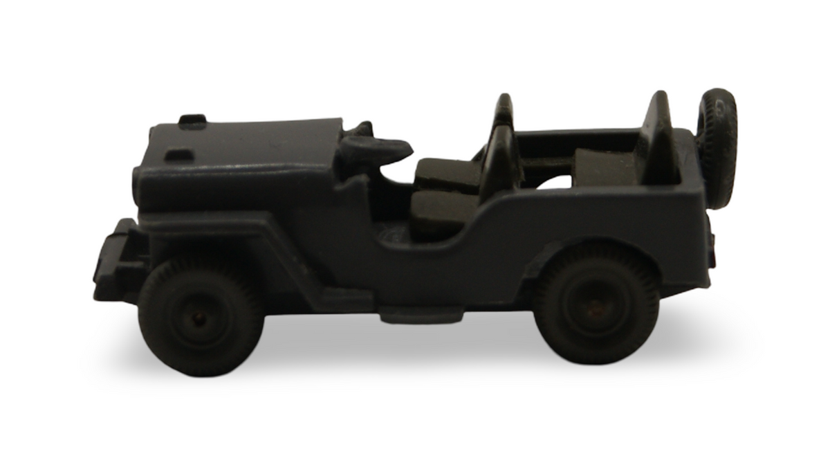 Wiking Jeep Typ 4 1:87 H0 basaltgrau offen Geländewagen ohne Scheibe