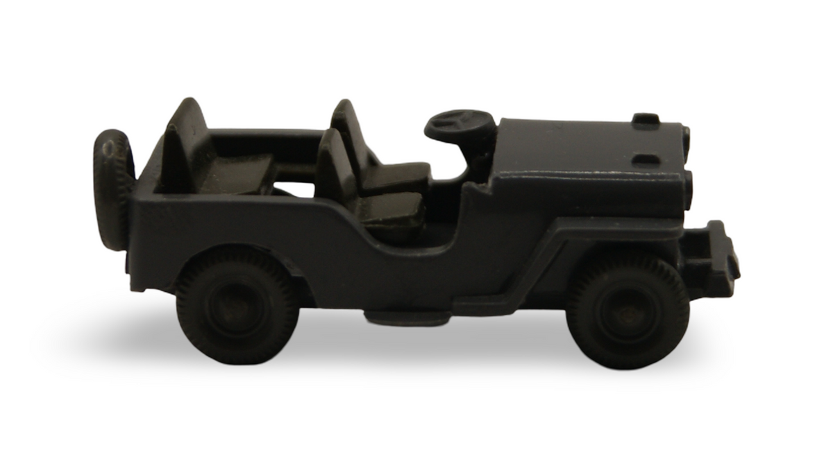 Wiking Jeep Typ 4 1:87 H0 basaltgrau offen Geländewagen ohne Scheibe