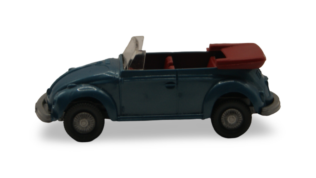 Wiking VW Käfer Cabrio Typ 3 blaugrau 1:87 H0 Vintage Modellauto 305/1E