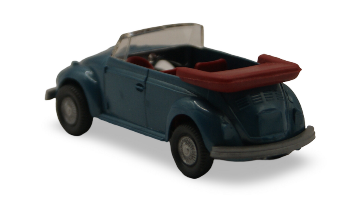 Wiking VW Käfer Cabrio Typ 3 blaugrau 1:87 H0 Vintage Modellauto 305/1E
