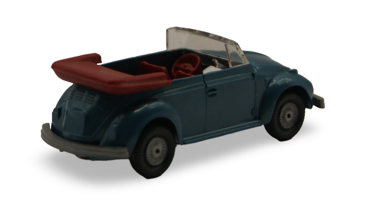 Wiking VW Käfer Cabrio Typ 3 blaugrau 1:87 H0 Vintage Modellauto 305/1E
