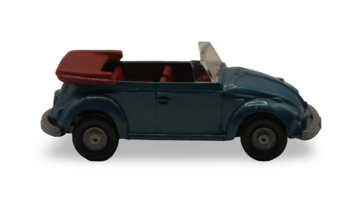 Wiking VW Käfer Cabrio Typ 3 blaugrau 1:87 H0 Vintage Modellauto 305/1E