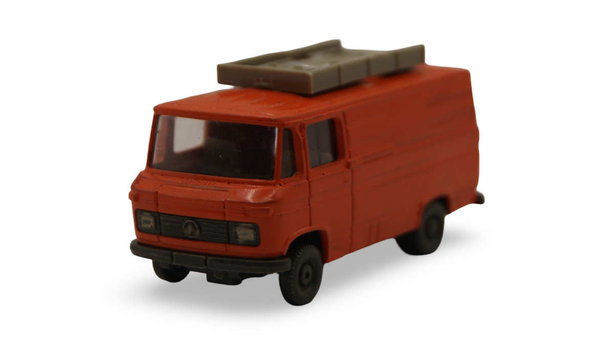 Wiking Mercedes-Benz L 406 Kastenwagen orangerot 1:87 H0 mit Dachgepäckträger