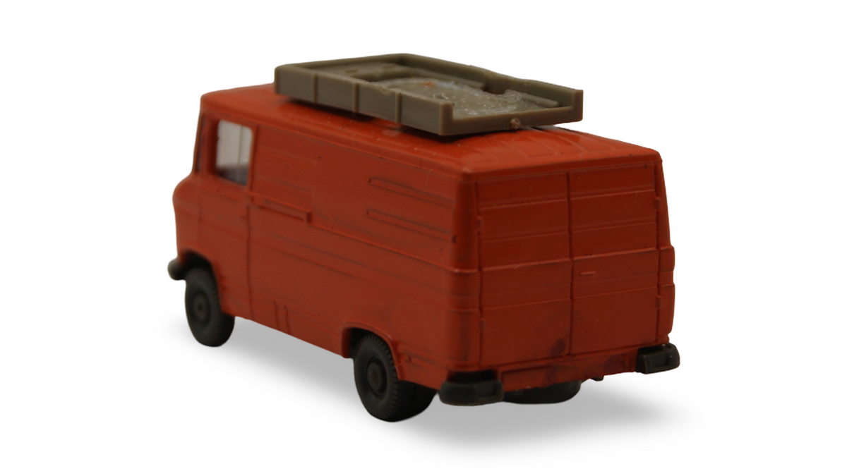 Wiking Mercedes-Benz L 406 Kastenwagen orangerot 1:87 H0 mit Dachgepäckträger