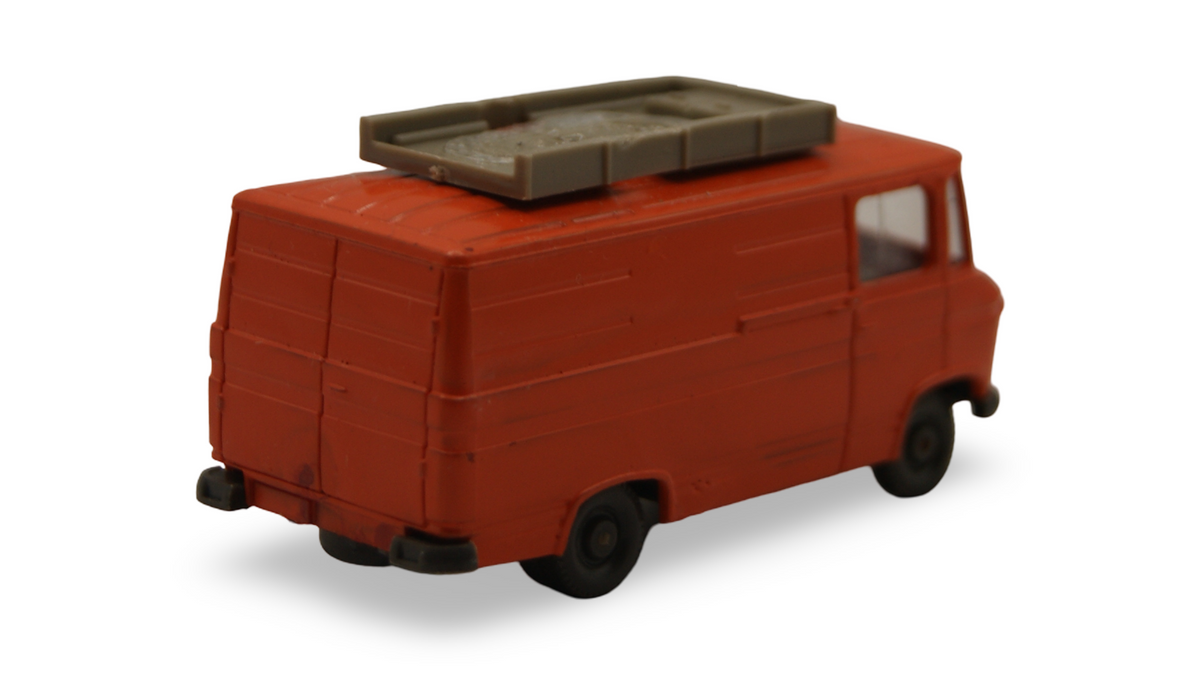 Wiking Mercedes-Benz L 406 Kastenwagen orangerot 1:87 H0 mit Dachgepäckträger